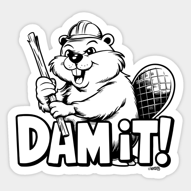 Dam It Sticker by Cosmo Gazoo